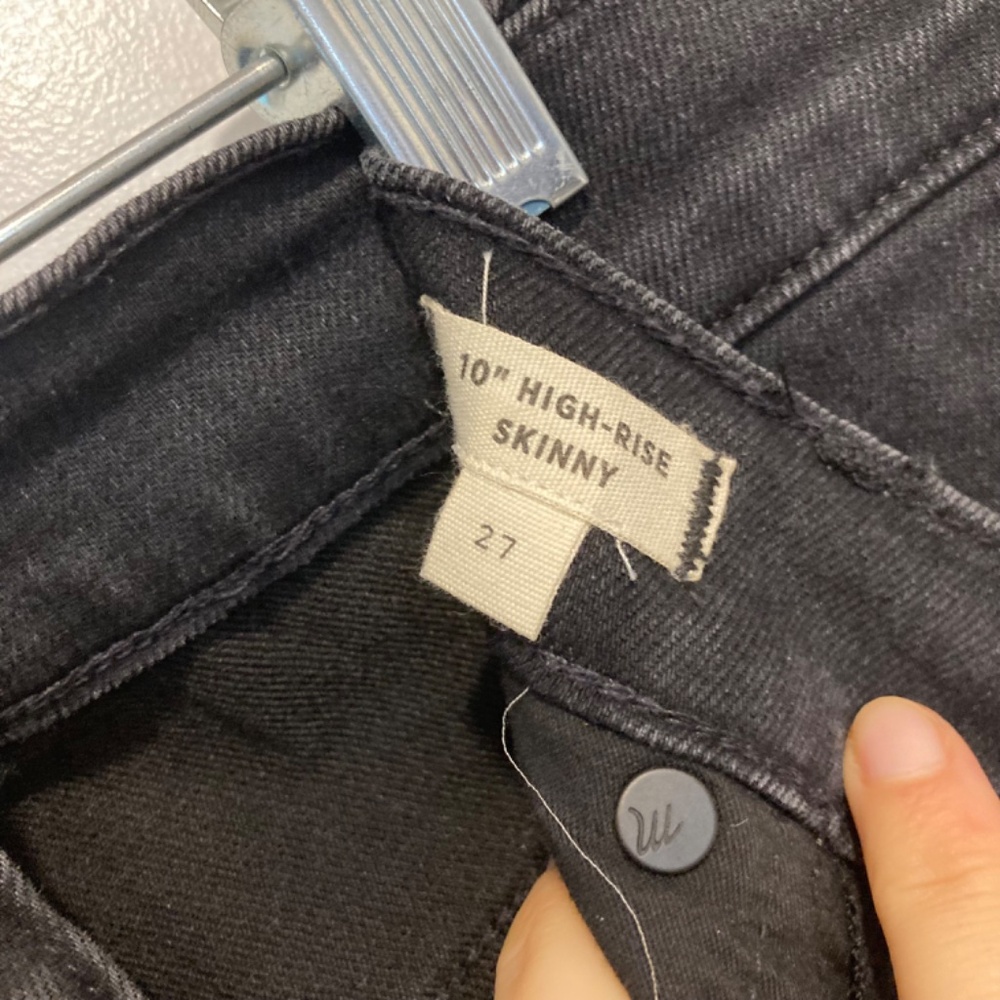 Madewell 10" High-Rise Skinny Faded Black Jeans - Picture 6 of 8